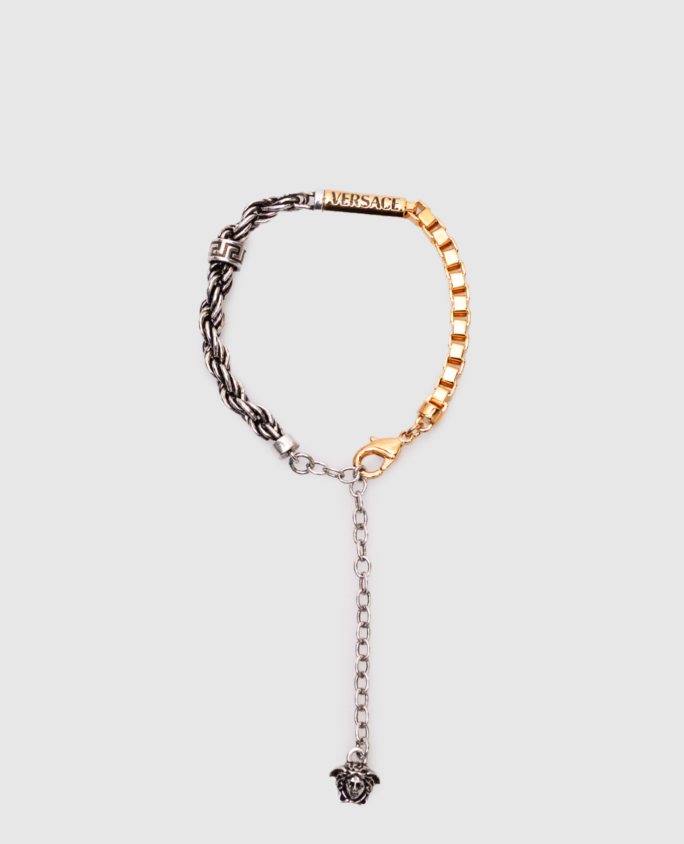 

Chain bracelet with logo Versace, White