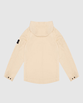 Stone Island Children's yellow jacket with logo patch K1S164100006S00011012