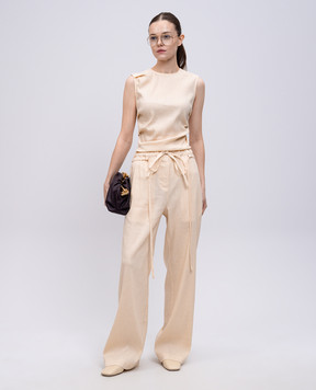 PROENZA SCHOULER Anoushka yellow top with linen WL2524580AC154