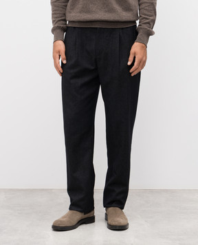Agnona Gray pants with wool T709U3YUW008