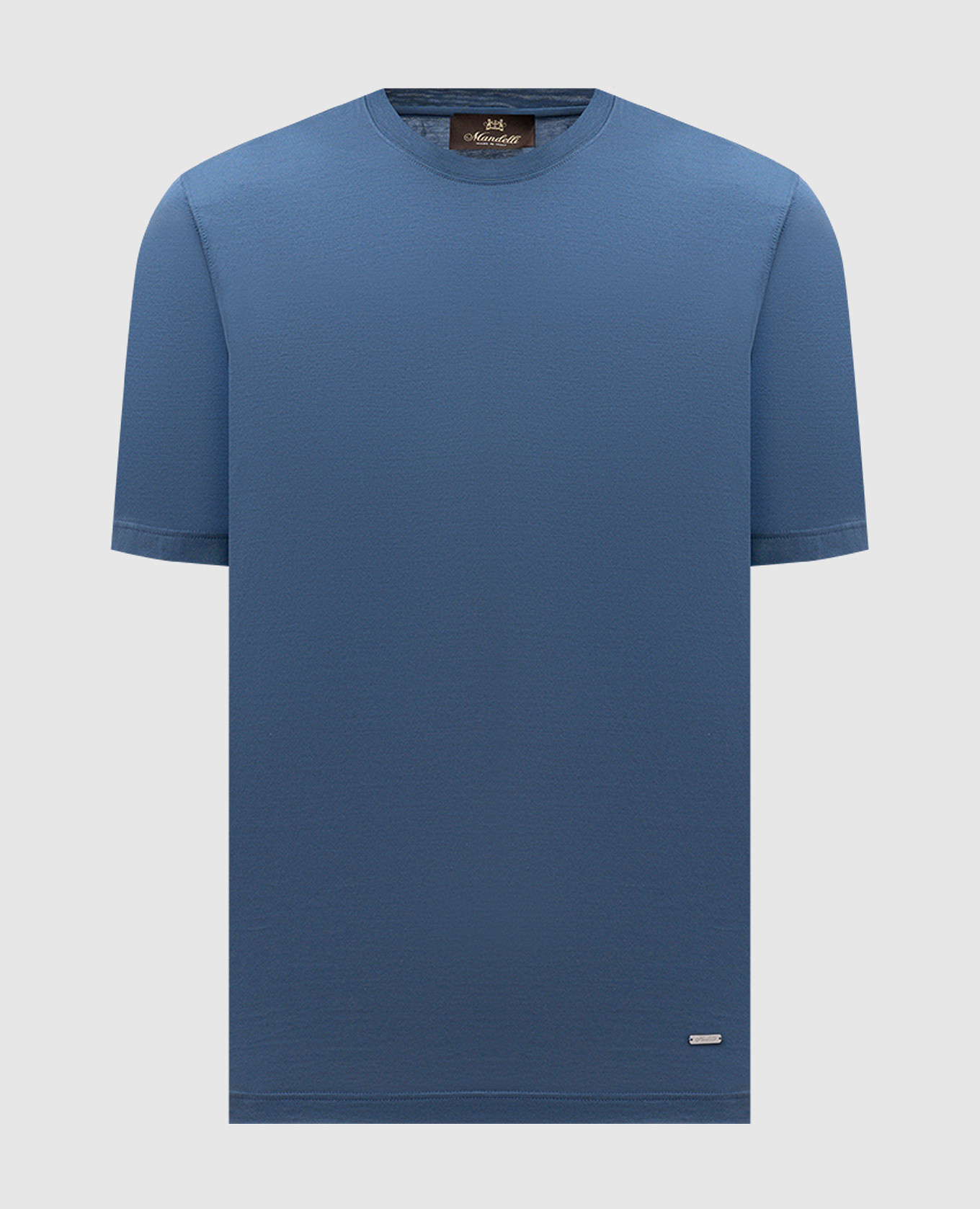 

Blue T-shirt with logo Enrico Mandelli