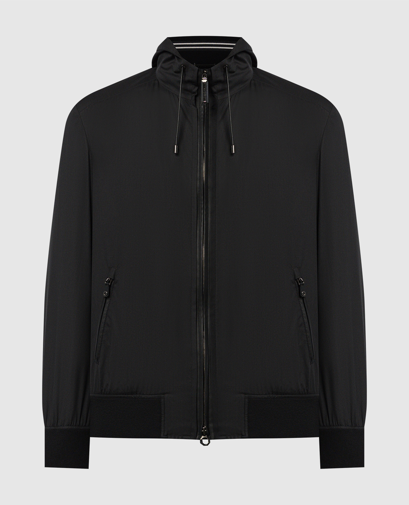 

Black jacket with leather inserts Stefano Ricci, Черный