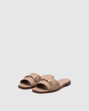 Doucal's Beige leather flip-flops DD8767DEGNUF264
