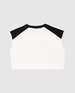 Off-White Children's white top with logo embroidery OGAC001S25JER002