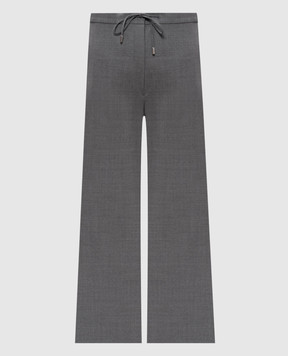 Max Mara DENARO grey wool flared trousers DENARO