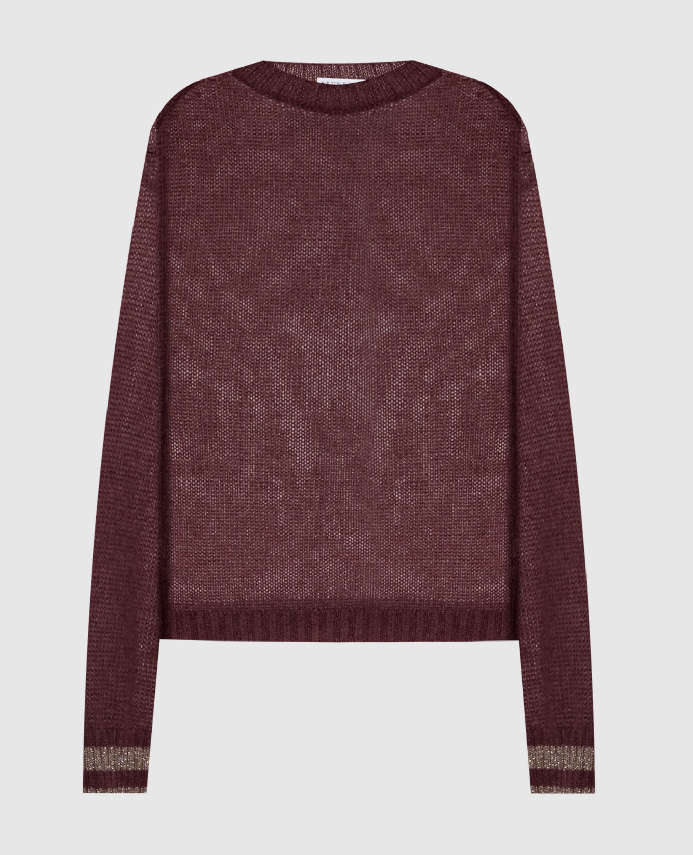 Burgundy sweater with wool Brunello Cucinelli