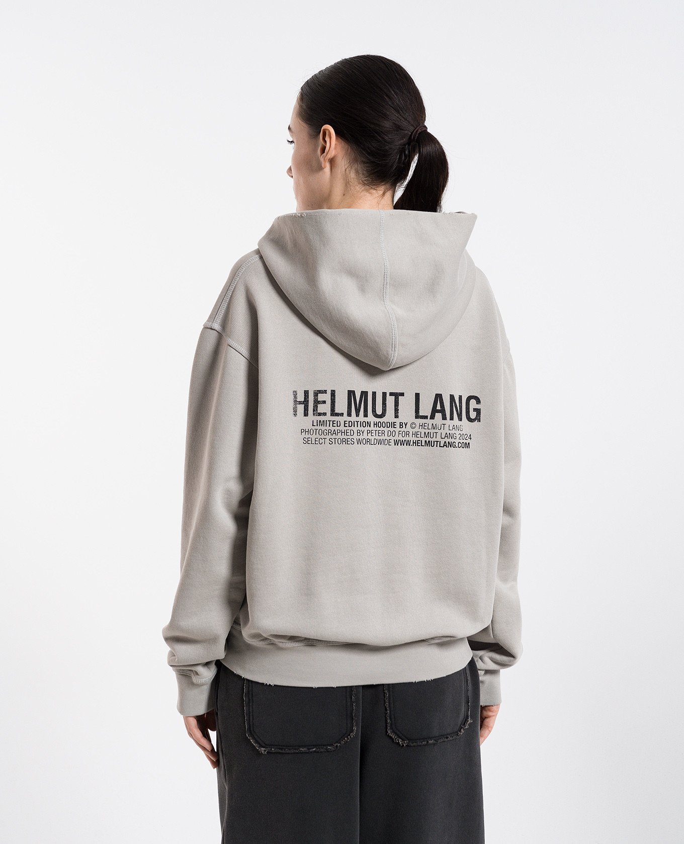

Brooklyn grey hoodie with logo print Helmut Lang