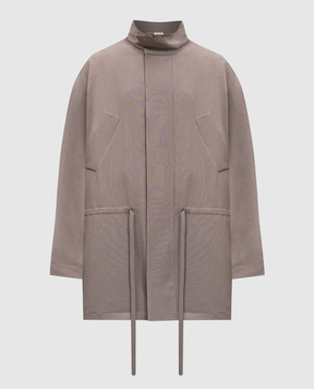Fear of God Beige wool parka with logo FGE230313HTW