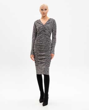Dolce&Gabbana Draped silk midi dress F6TWETFSA70