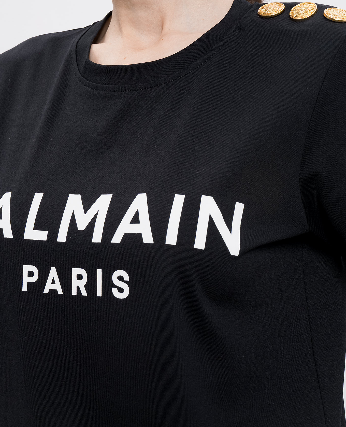 

Black t-shirt with logo print Balmain