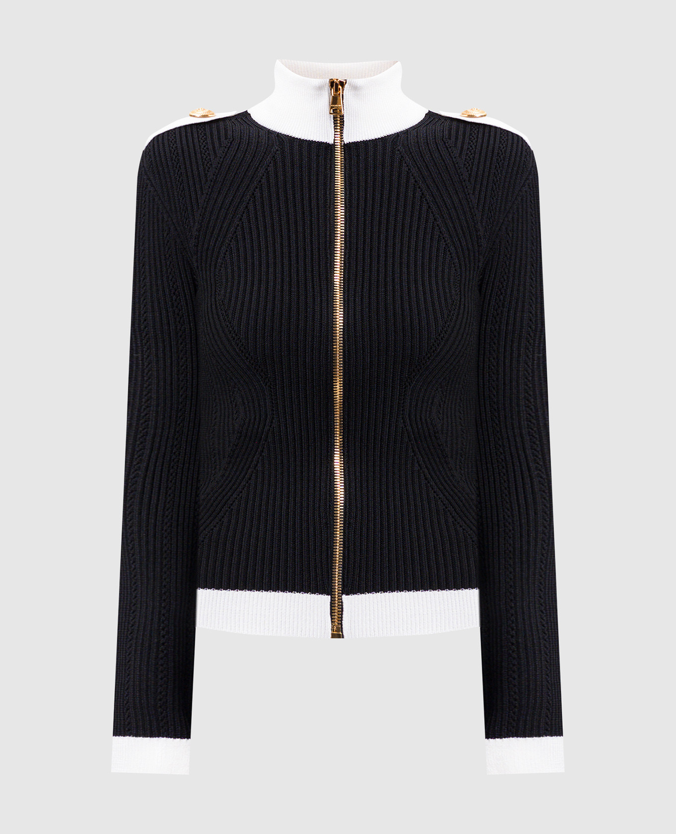 

Black cardigan with contrast trim Balmain