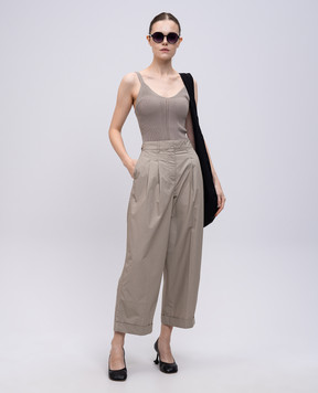 PROENZA SCHOULER Gene beige top with silk WL2527582KY344