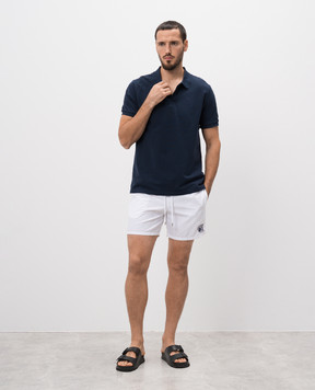 Vilebrequin White swim shorts with embroidered logo MOOAB9I3