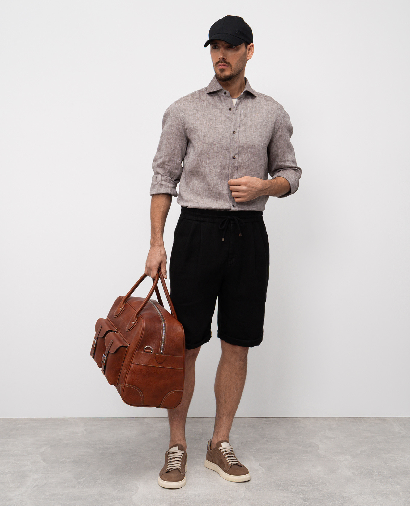 

Brown linen shirt Brunello Cucinelli