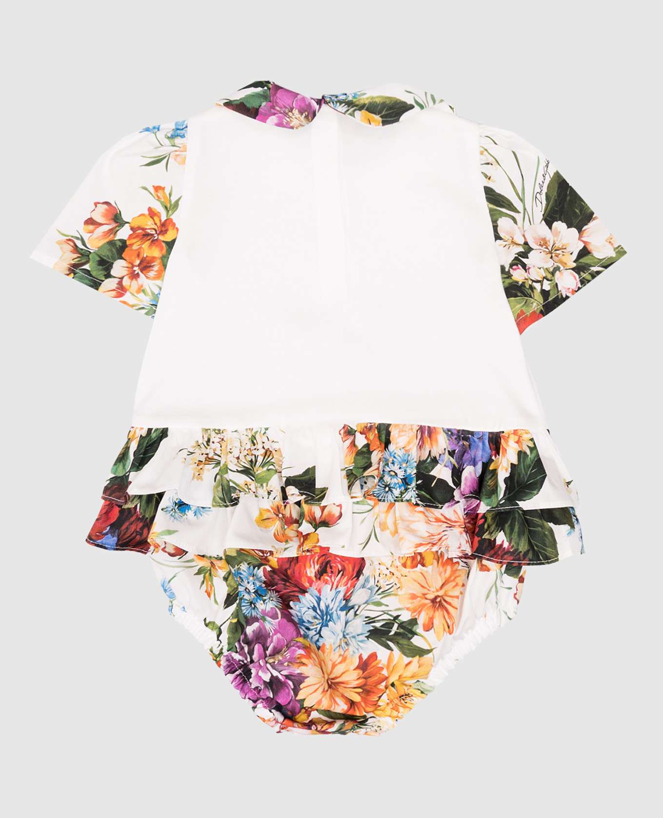 

Baby white bodysuit with floral print Dolce&Gabbana