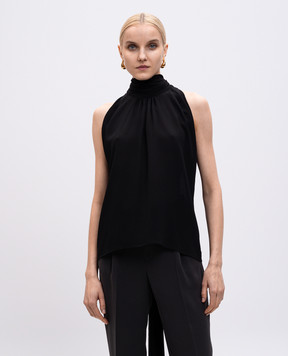 Jacob Lee Black silk blouse WTS023SS25B