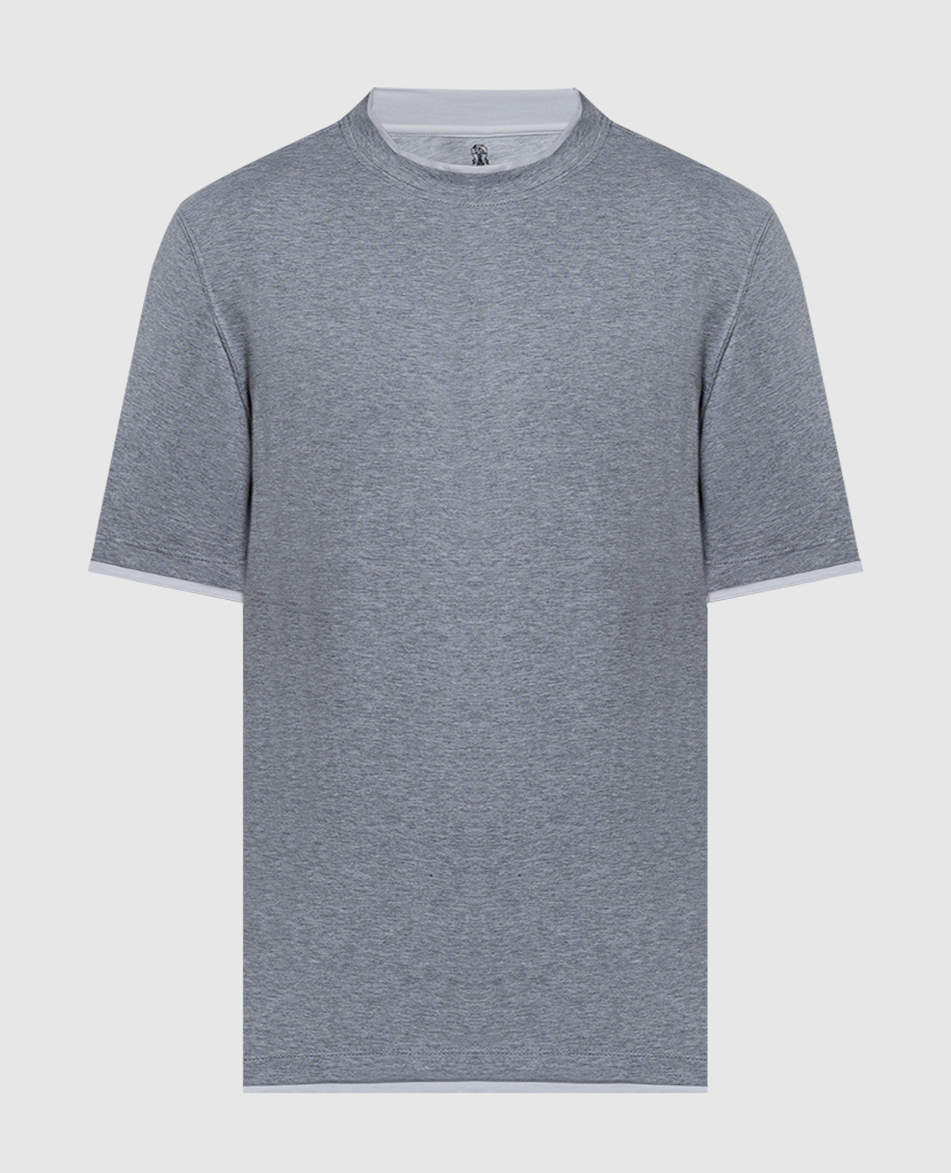Brunello Cucinelli - Purple t-shirt with layering effect