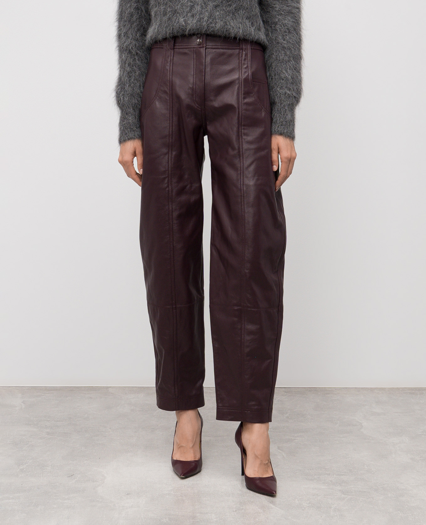 Alcea burgundy leather pants 16Arlington 3