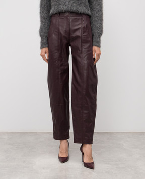 16Arlington Alcea burgundy leather pants TR114AW2501