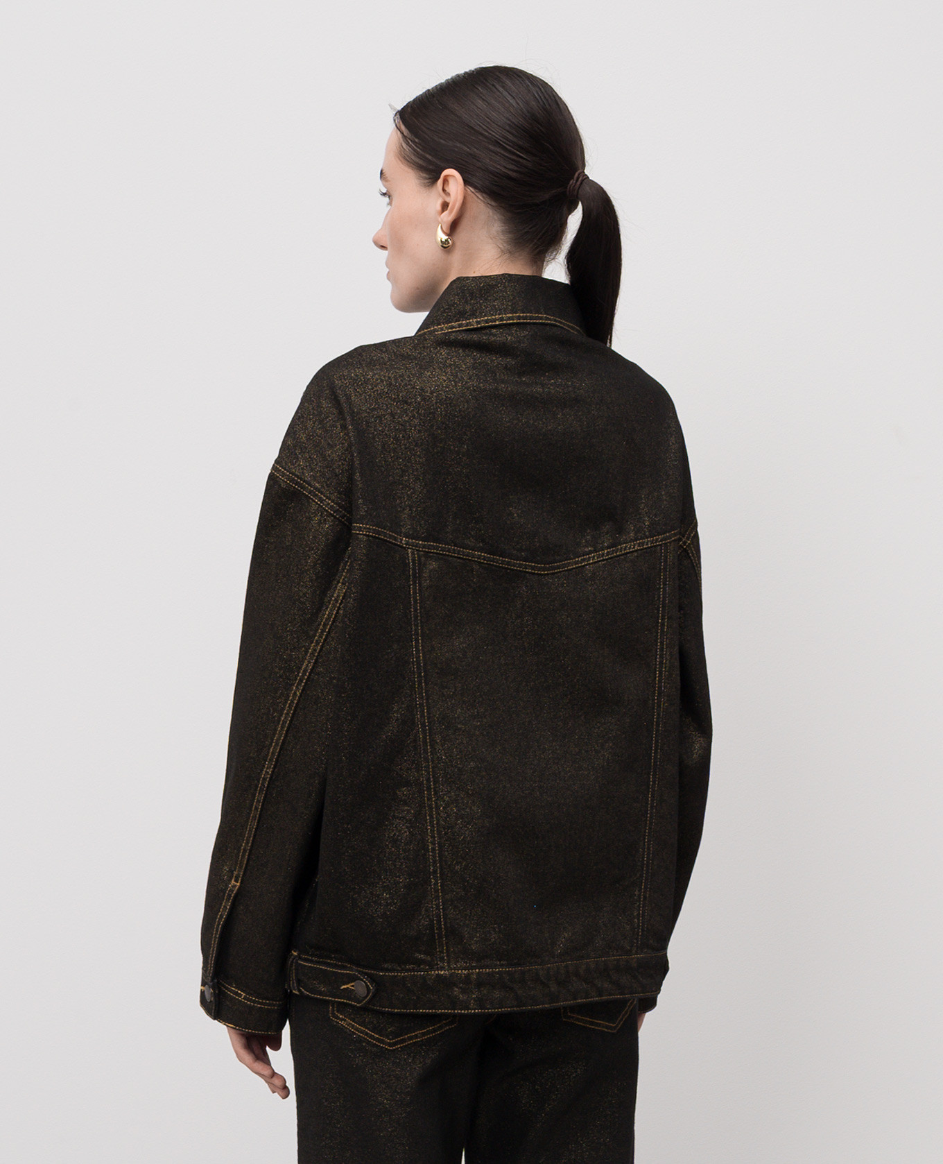 Yorkshire black denim jacket with lurex Momoni 4