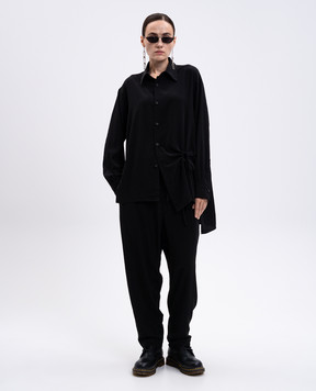 Y`S Yamamoto Black high-rise pants YMP05500