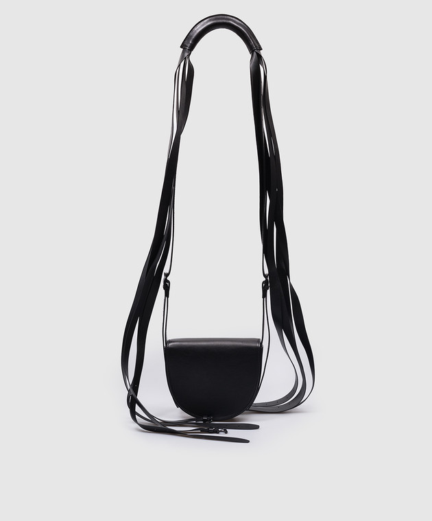Ann Demeulemeester - Jinx Black Leather Saddle Bag 2401UCL04LT129