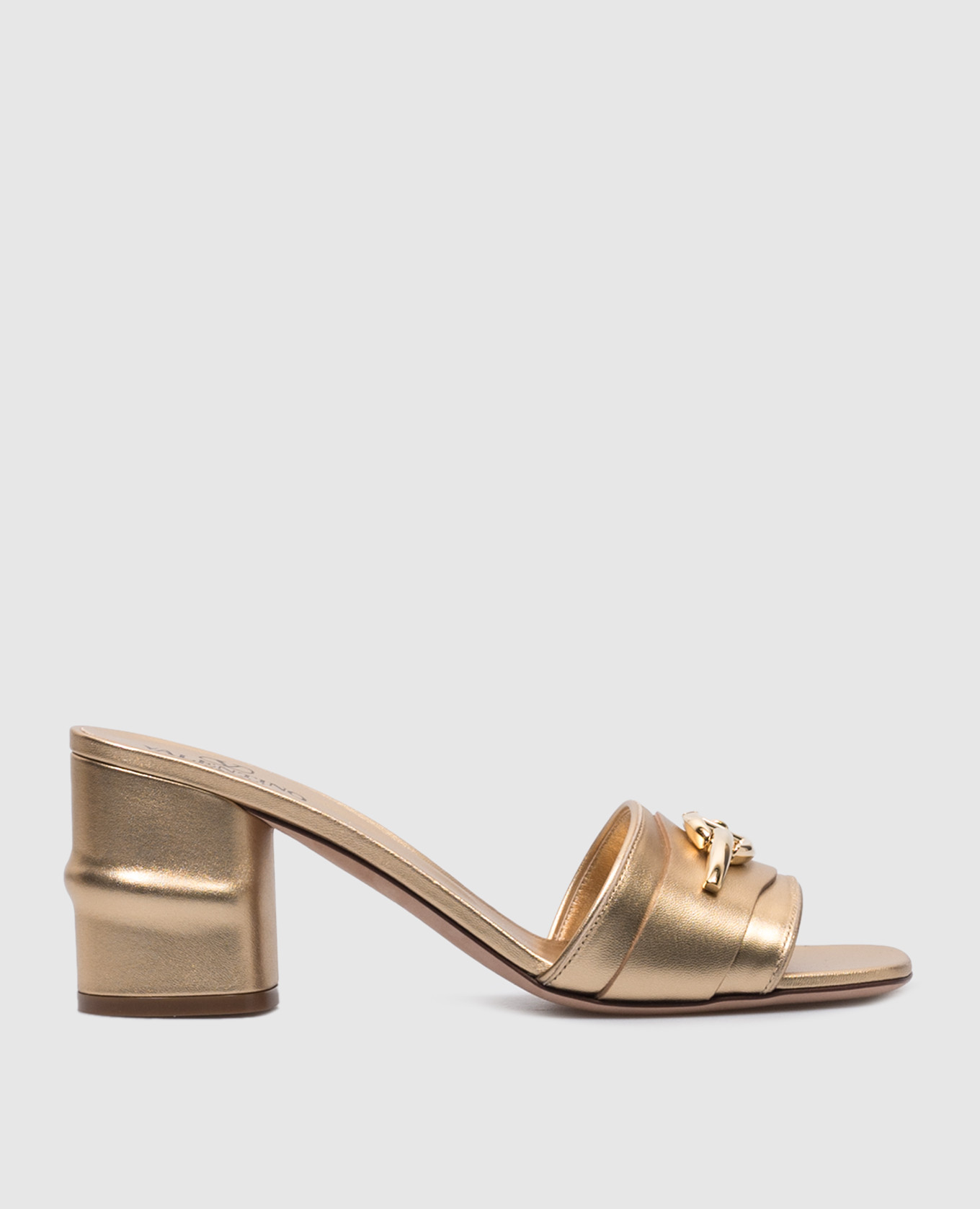

VLOGO golden leather mules Valentino