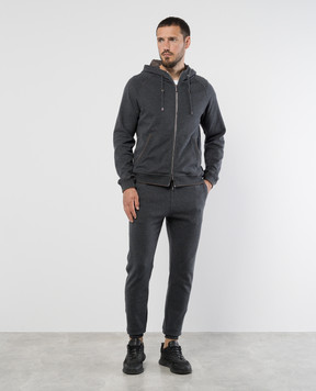 MooRER NORCIA gray joggers with cashmere NORCIAPANTALONECAD