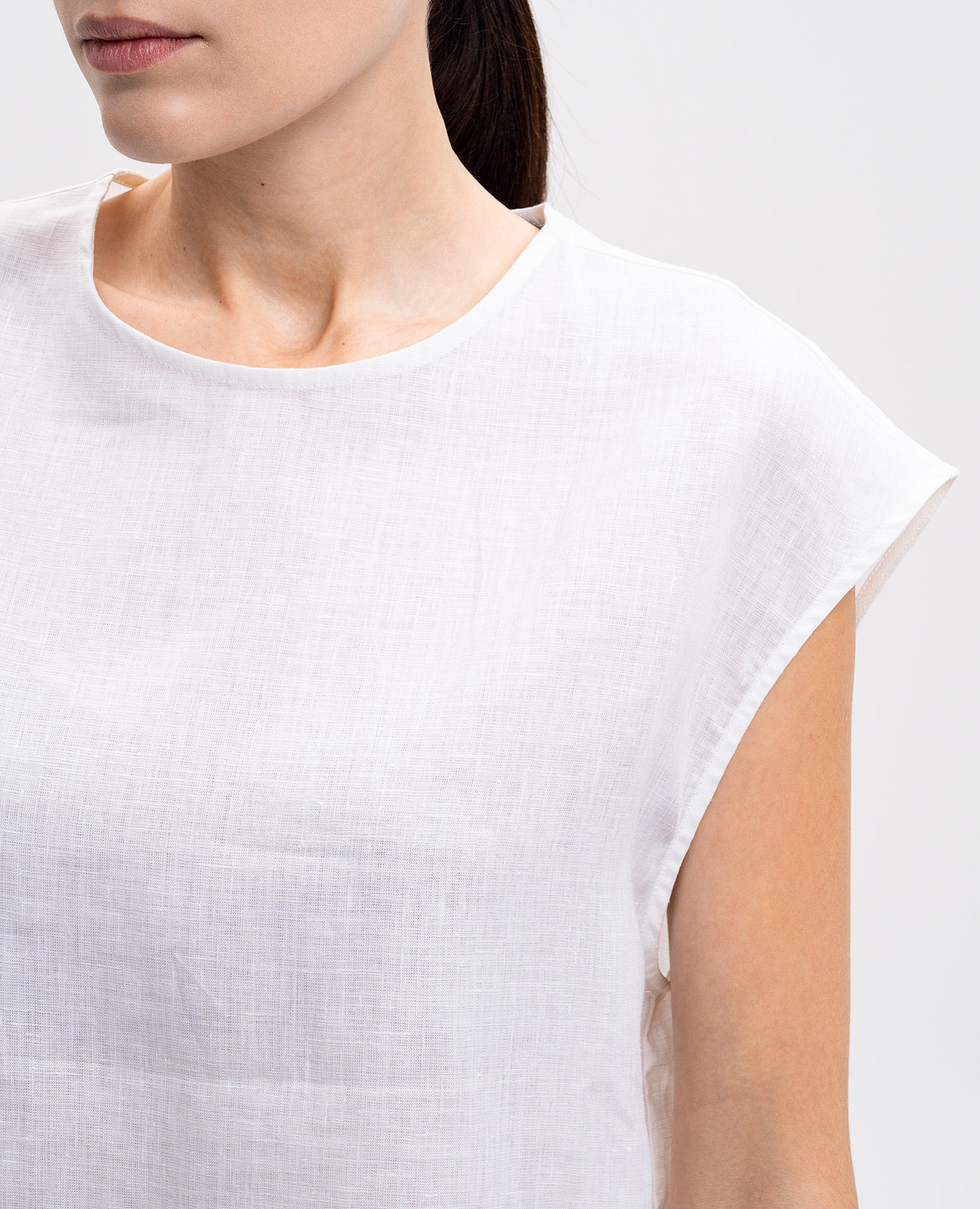 

Dasha white linen top Asceno