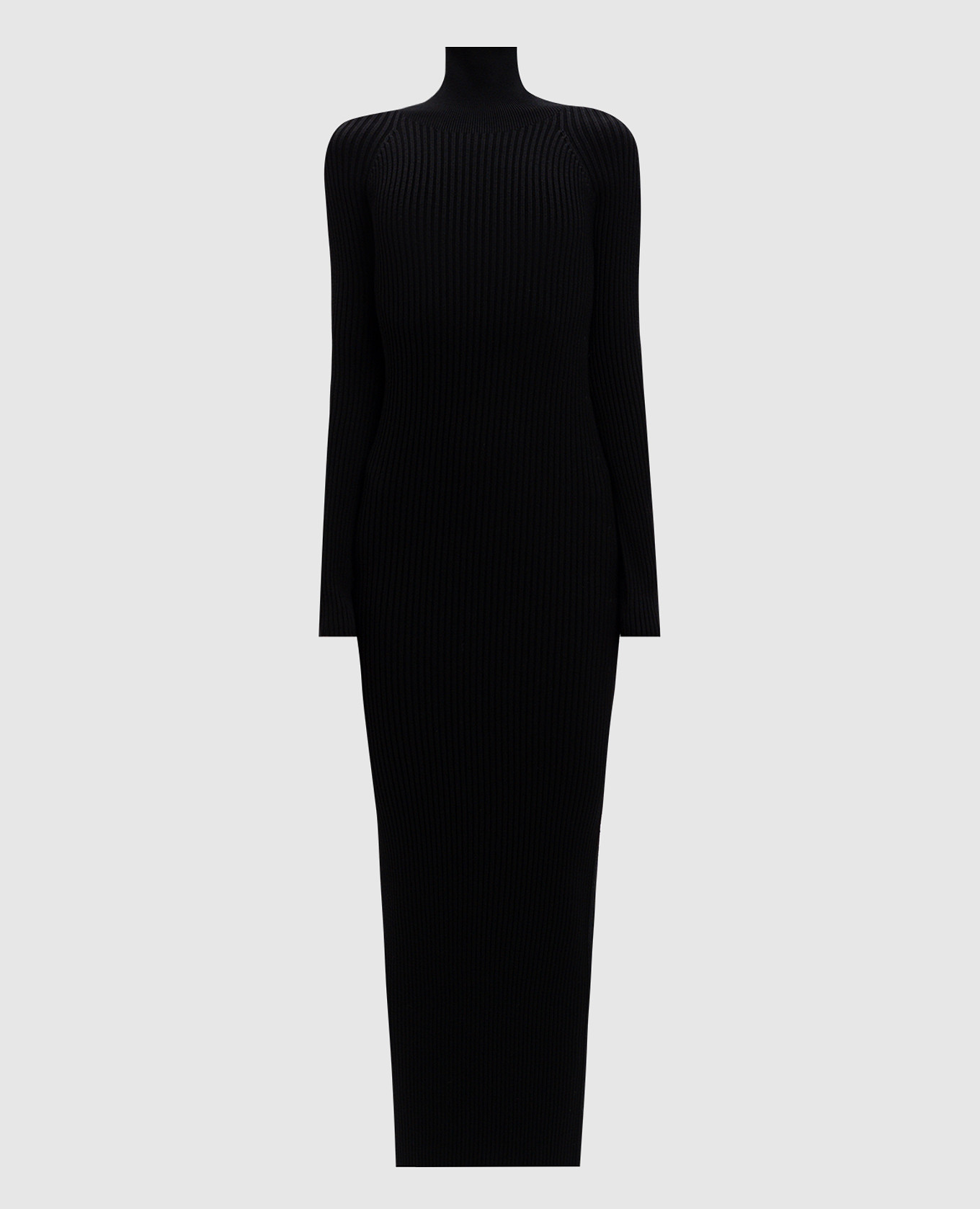 

Black ribbed maxi dress with a figure-hugging neckline Twinset, Черный