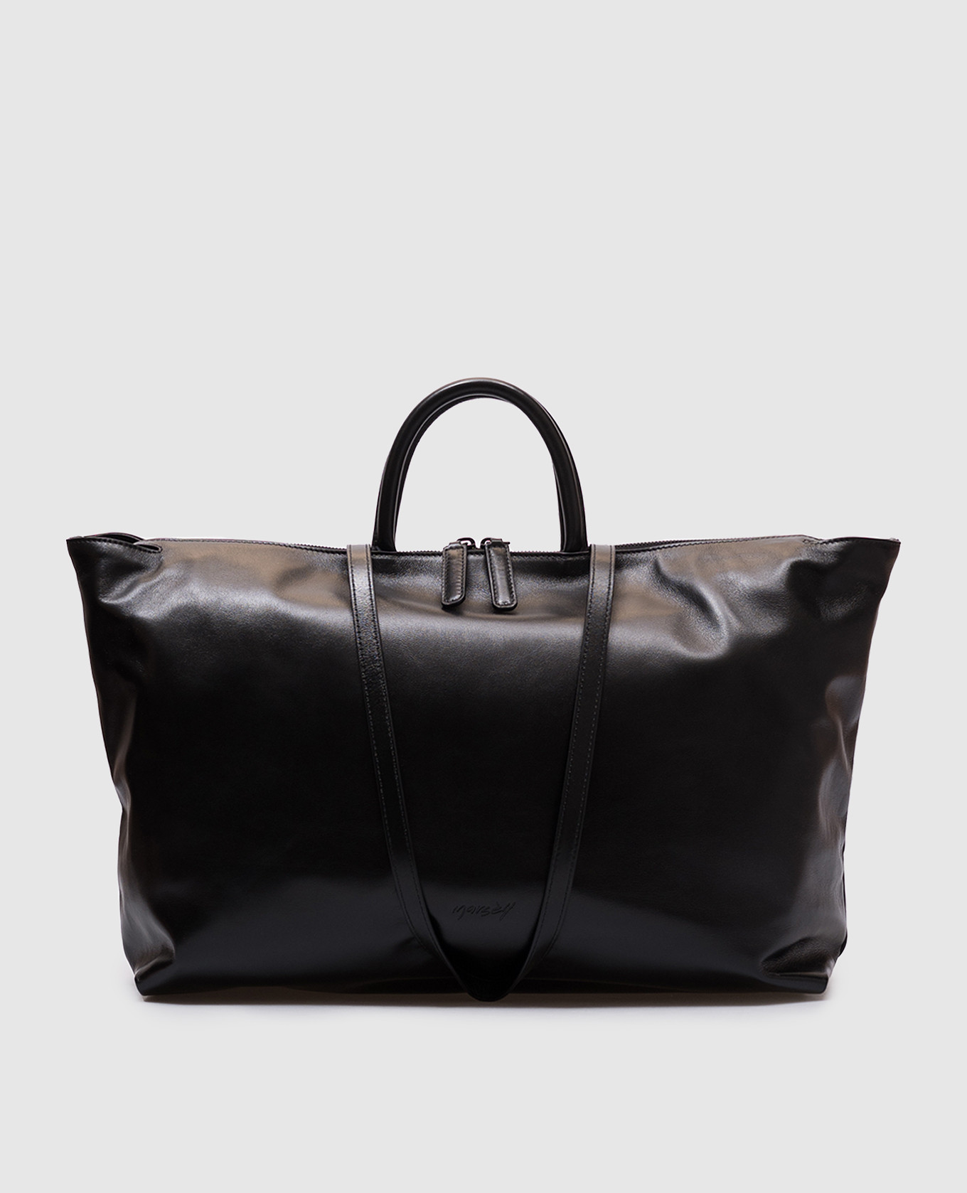 

Black leather tote bag 4 In Orizzontale Marsell