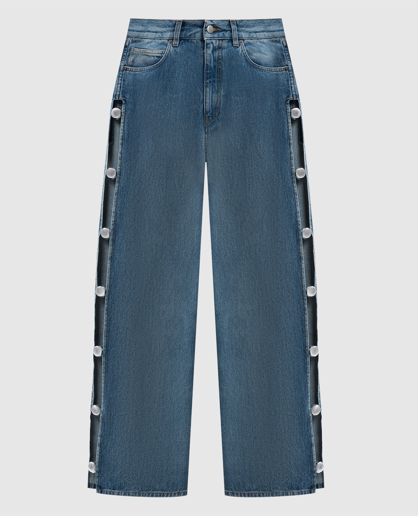 

Blue distressed jeans with slits Giuseppe Di Morabito Milano