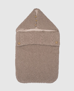 Agnona Children's brown cashmere envelope ASPIUHP123X
