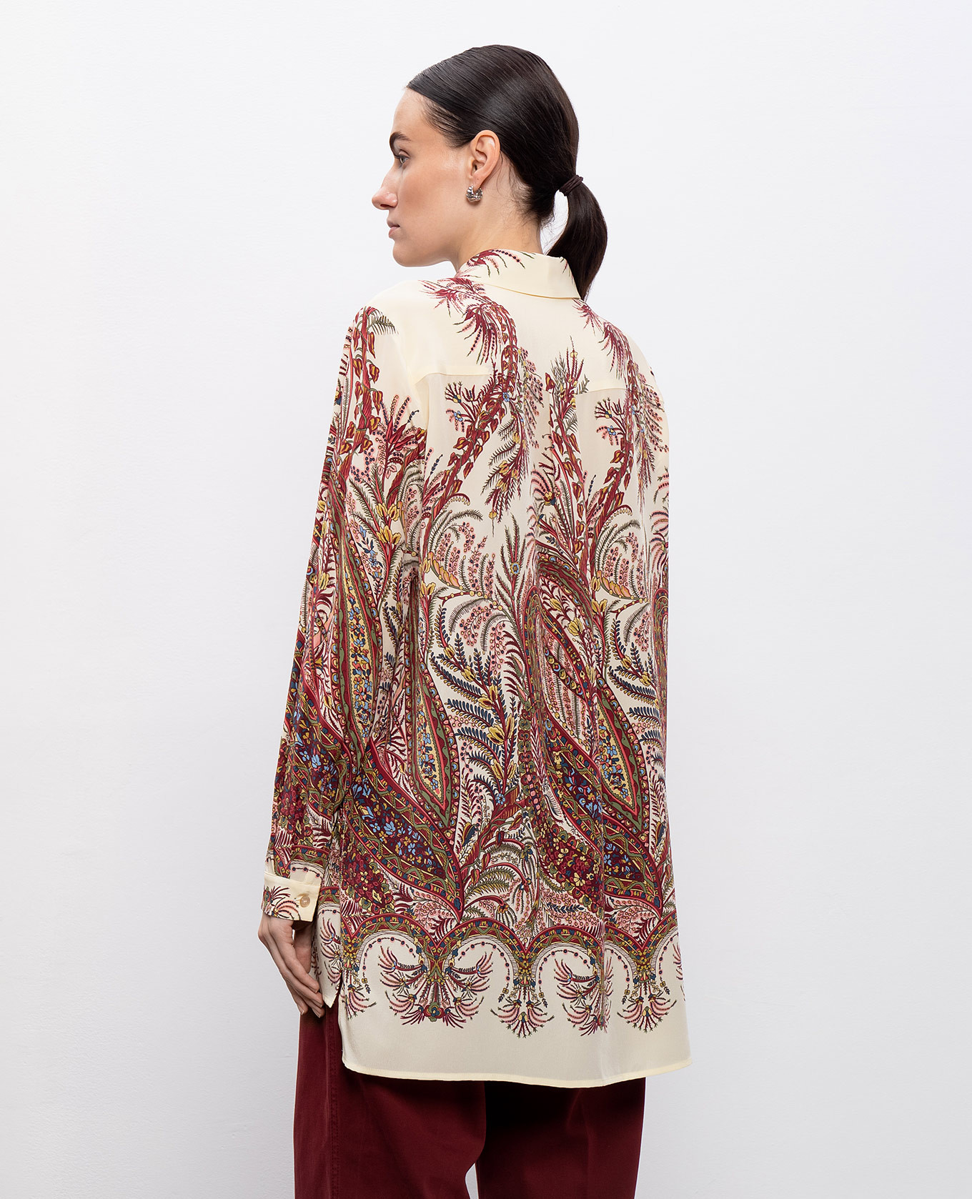 

Yellow printed silk blouse Etro