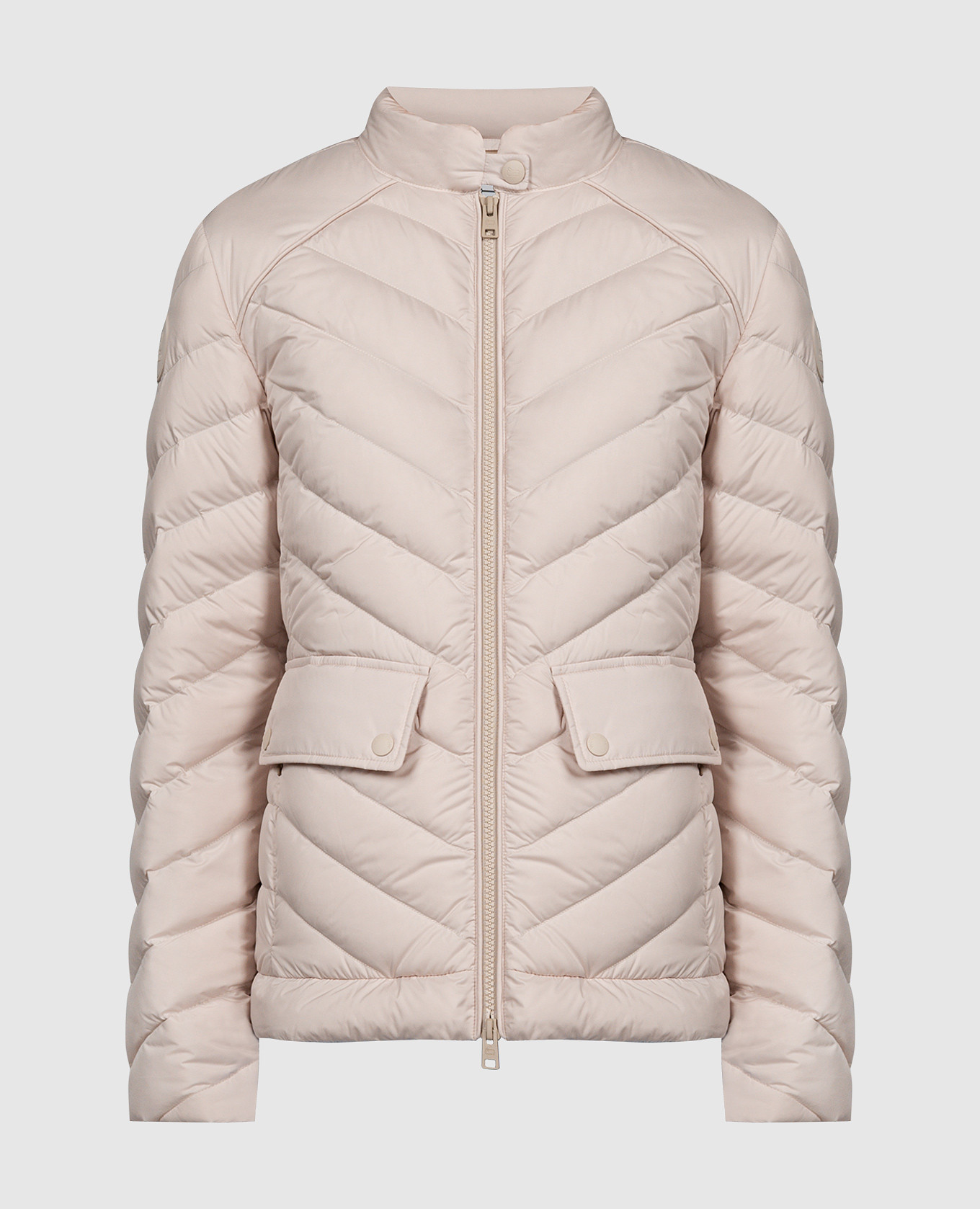 

Beige quilted down jacket with logo Woolrich, Бежевый