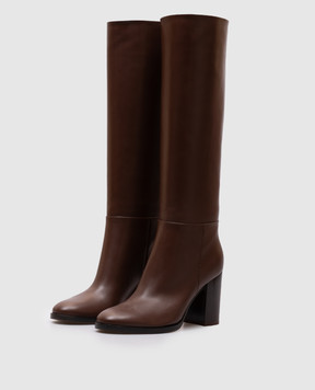 Gianvito Rossi Brown leather boots SANTIAGO G8047985CUO