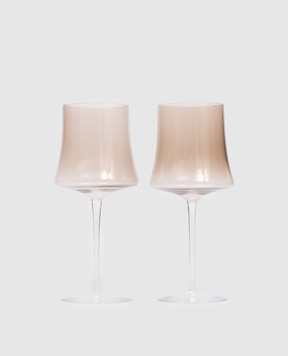 Brunello Cucinelli Set of red wine glasses made of Murano glass MLBICXMS04