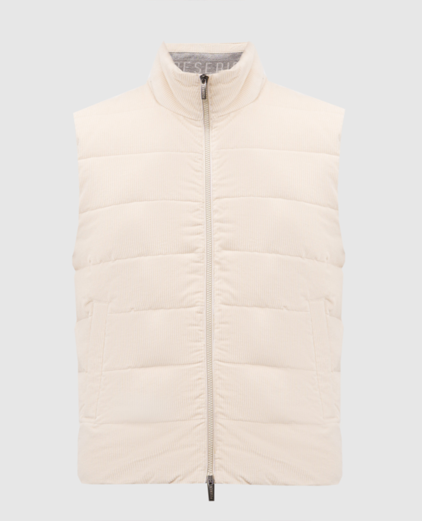 

Beige down corduroy vest Peserico
