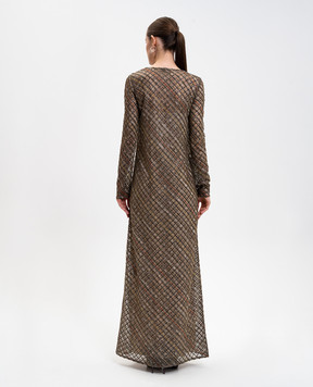 Missoni Beige maxi dress with sequins DS25WG3TBK01EP
