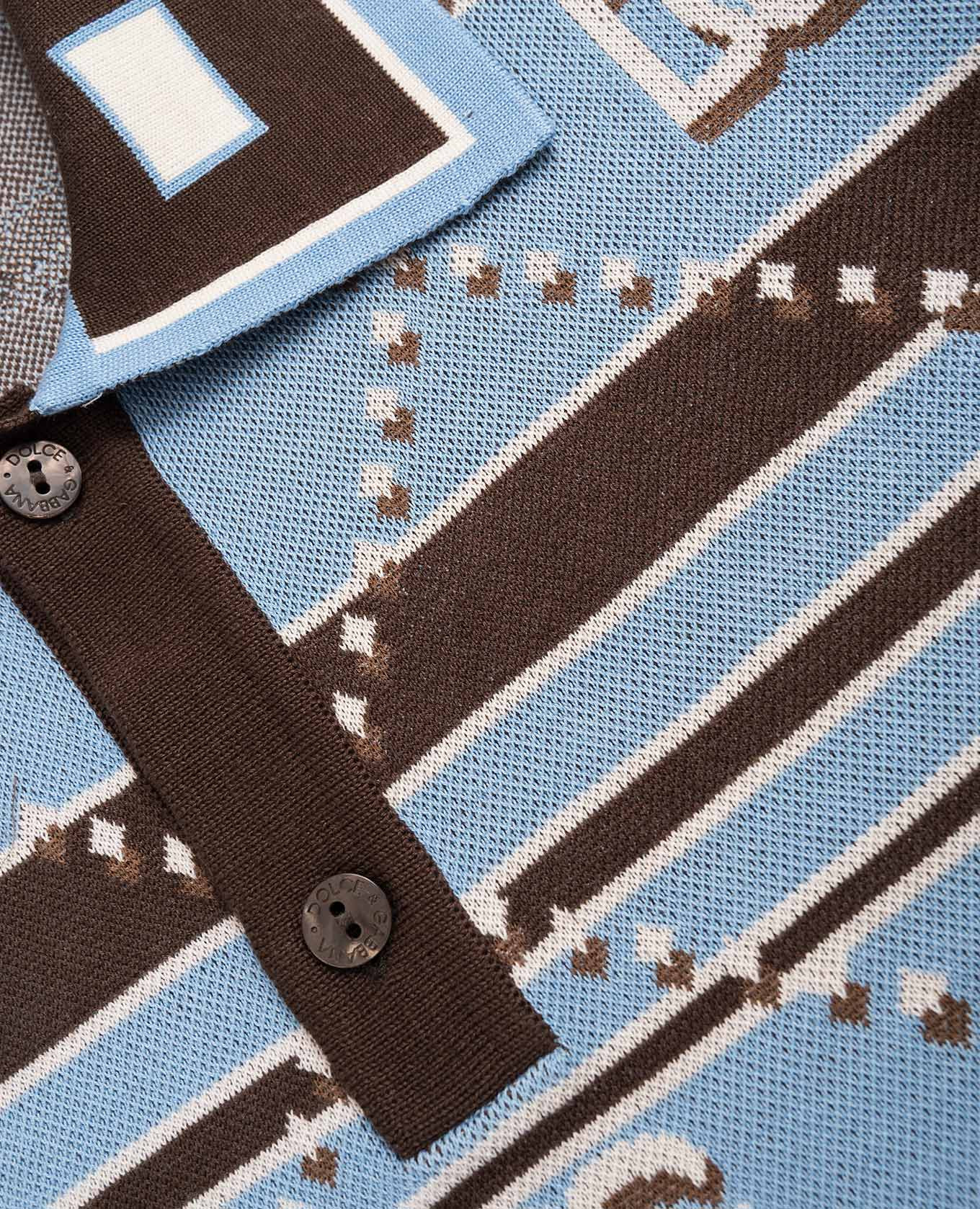 Children's blue polo shirt with logo Dolce&Gabbana 3
