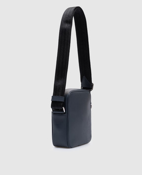 Orciani Blue leather bag with logo P00739TMSTIT