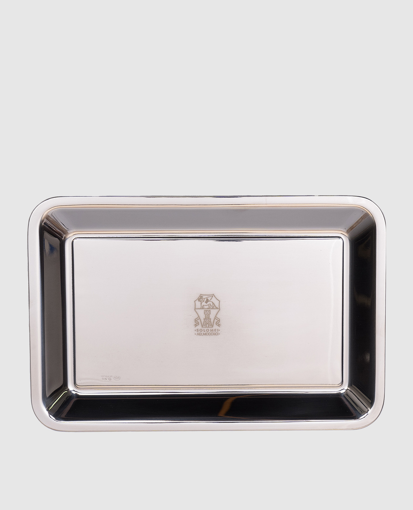 

Silver tray with logo Brunello Cucinelli
