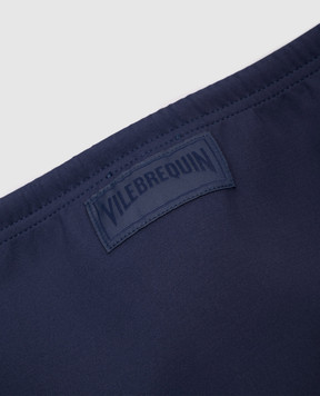 Vilebrequin Blue swimming trunks with logo patch NUGE9G03