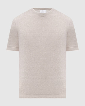 Pini Parma Beige linen t-shirt TSHLICOSA