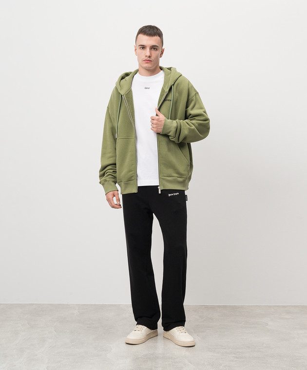 Off White Khaki windy sports jacket OMBE015F24FLE001 buy with Sweden delivery at Symbol