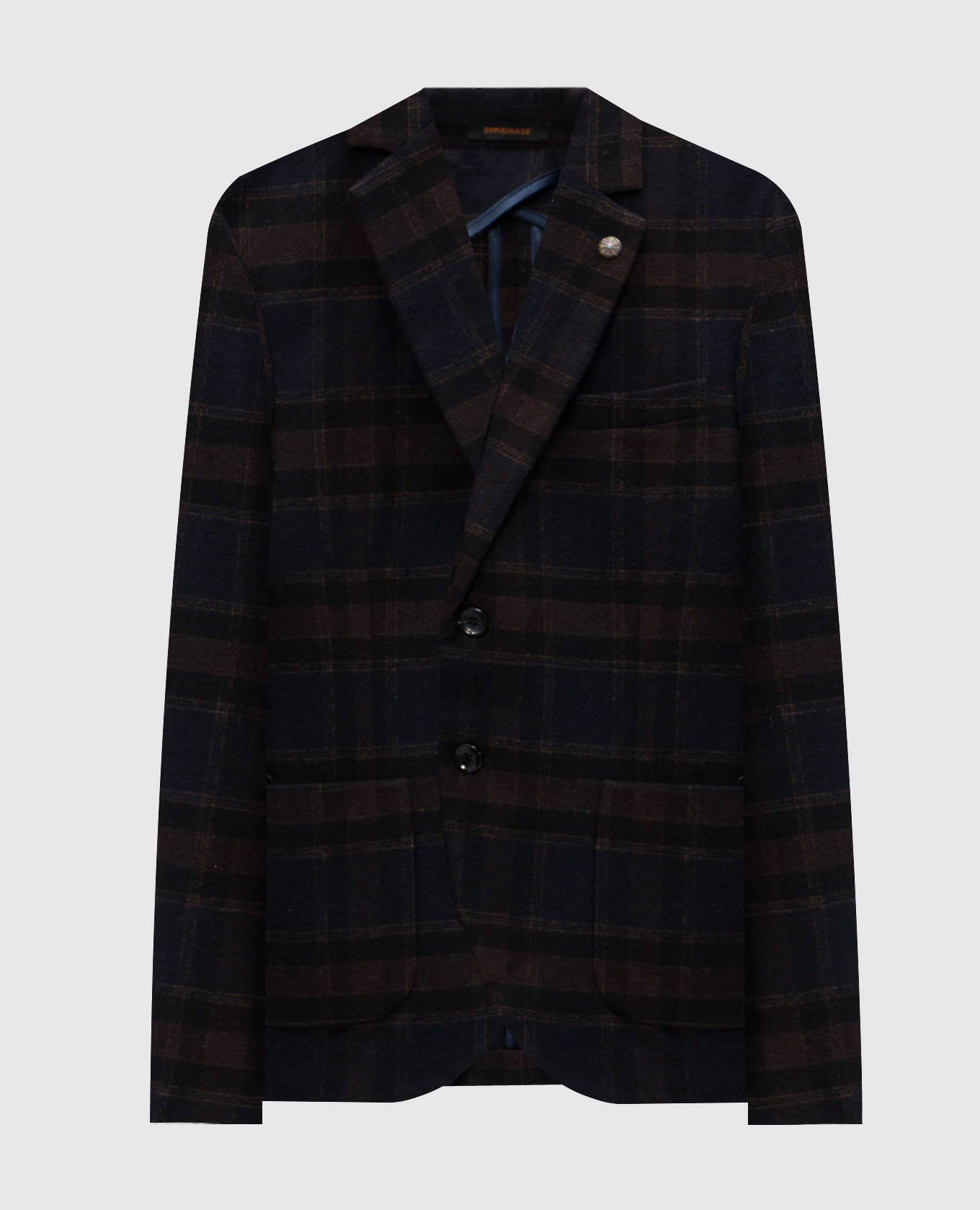 Blue checked wool blazer Officina 36