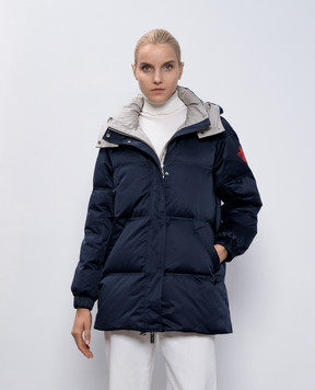 Be Florence Blue down jacket with logo embroidery BE2445
