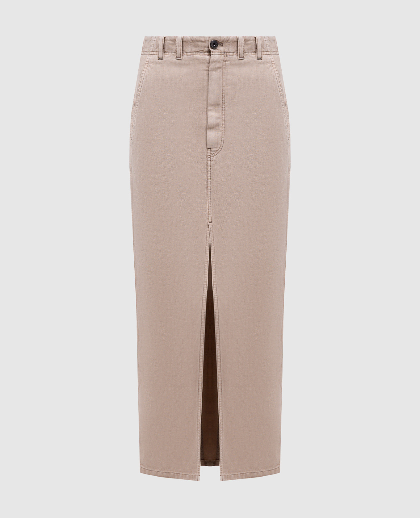 

Beige Chino skirt with linen Brunello Cucinelli