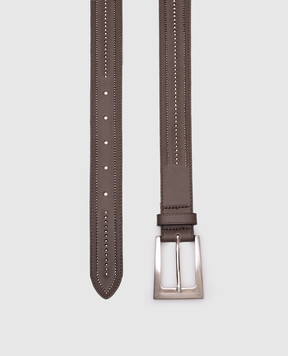 Peserico Brown leather belt with perforation A32591C0CC619