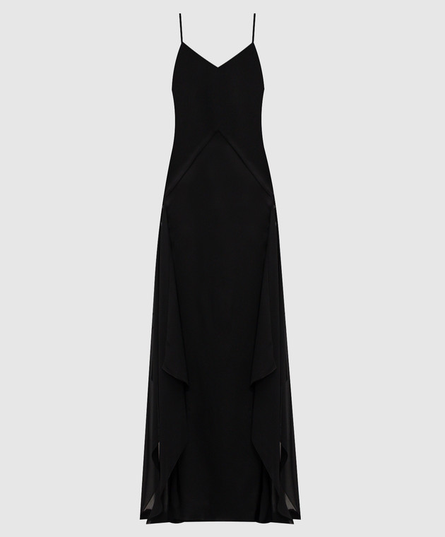 Ann Demeulemeester - Ottilie black maxi dress with silk B0013554FA647 -  shop with Ireland delivery at Symbol